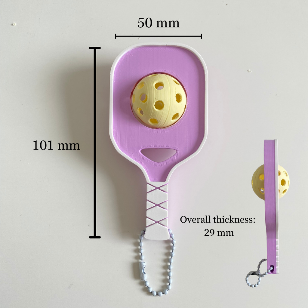 Pickleball Accessories Fidget Keychain STL / 3mf File