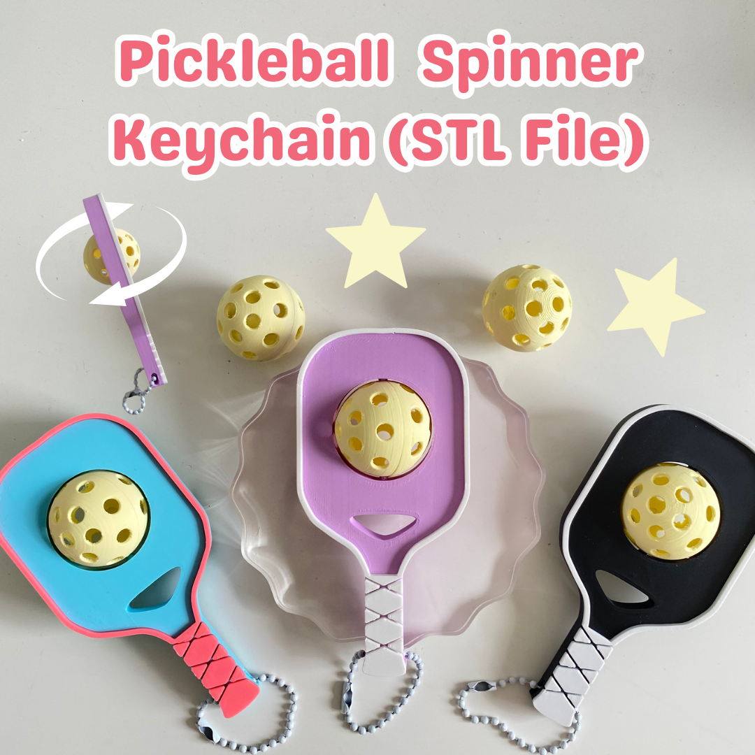 Pickleball Accessories Fidget Keychain STL / 3mf File