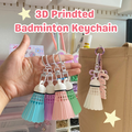 Badminton Keychain Shuttlecock Bag Charm Pendant 3D Print
