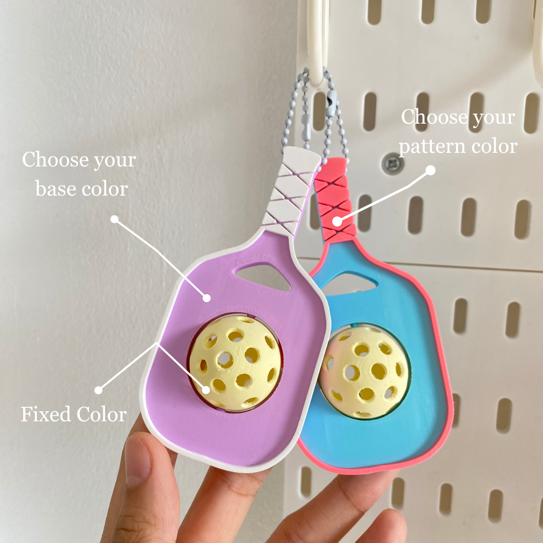 Fidget Spinner Keychain Pickleball Paddle 3D Print