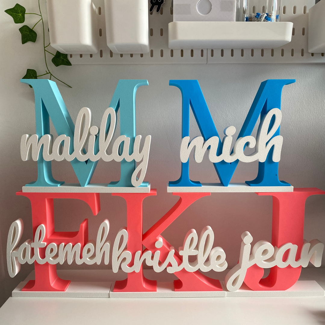 Custom Desk Name 3D Printed With Gift Box