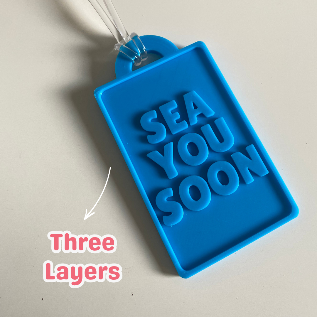 Custom Luggage Tag Large 3D Print